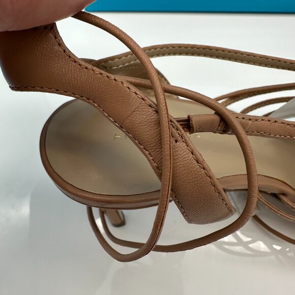 Ann Taylor Women's Strappy Caged Gladiator Lace Up High Heel Shoe, Size 8M, Nude - Picture 9 of 13